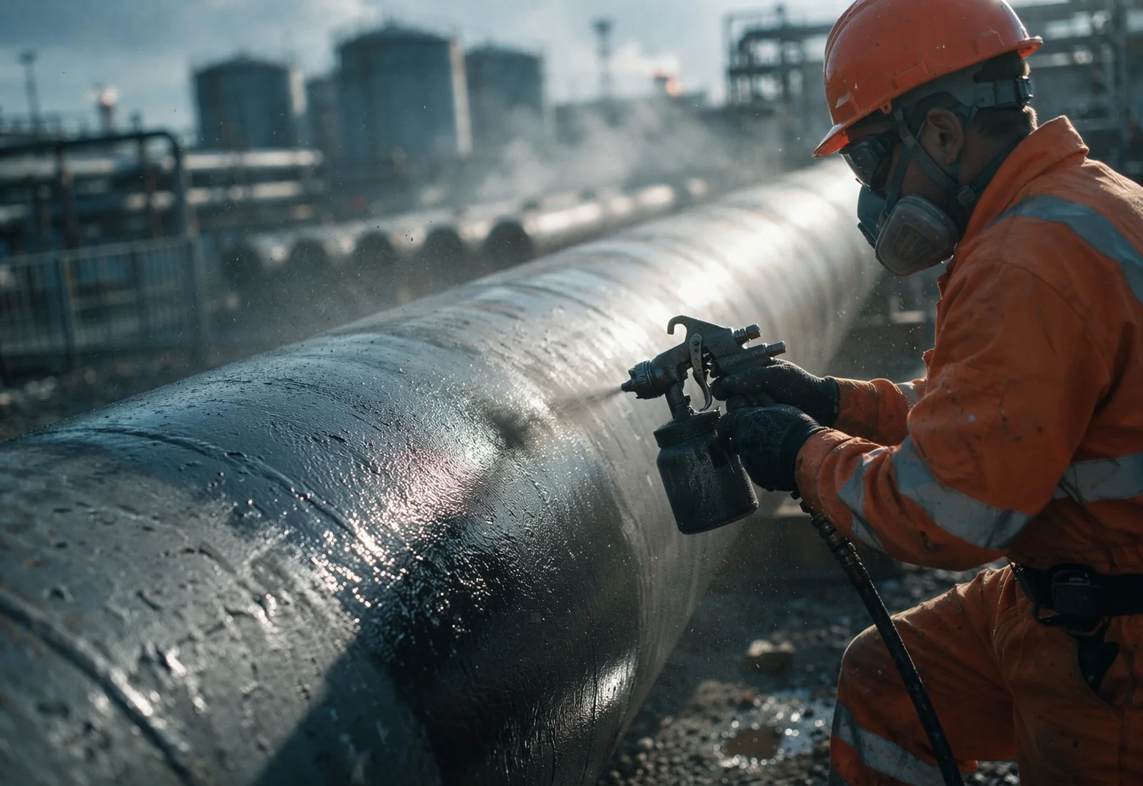 Нанесение антикоррозионного покрытия на трубопровод нефтегазового объекта — эмали и грунтовки РОСТ
